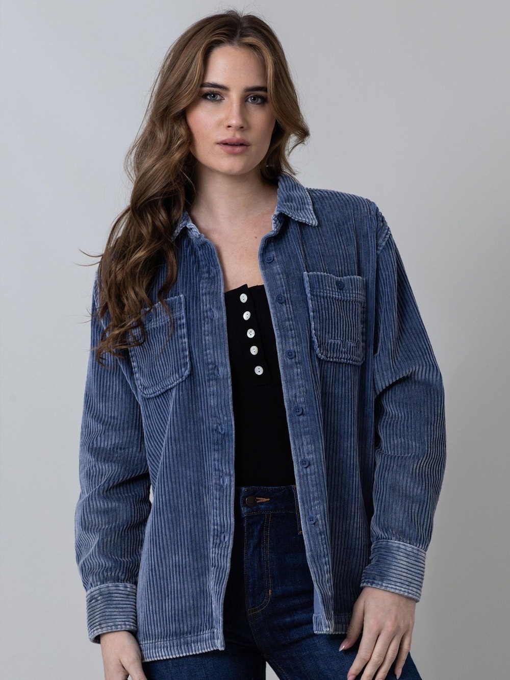 Corduroy butter down blouse XL